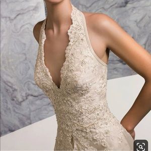 Alyce Paris 7254 cream wedding dress- size 10